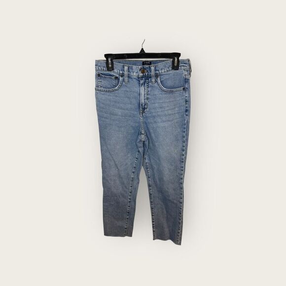 J. Crew Essential Straight Jean in All-Day Stretch Palm Blue Wash Size 28 - Picture 4 of 9